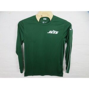 New York Jets Shirt Mens Large Nike Team Issued Green NFL Football Long Sleeve